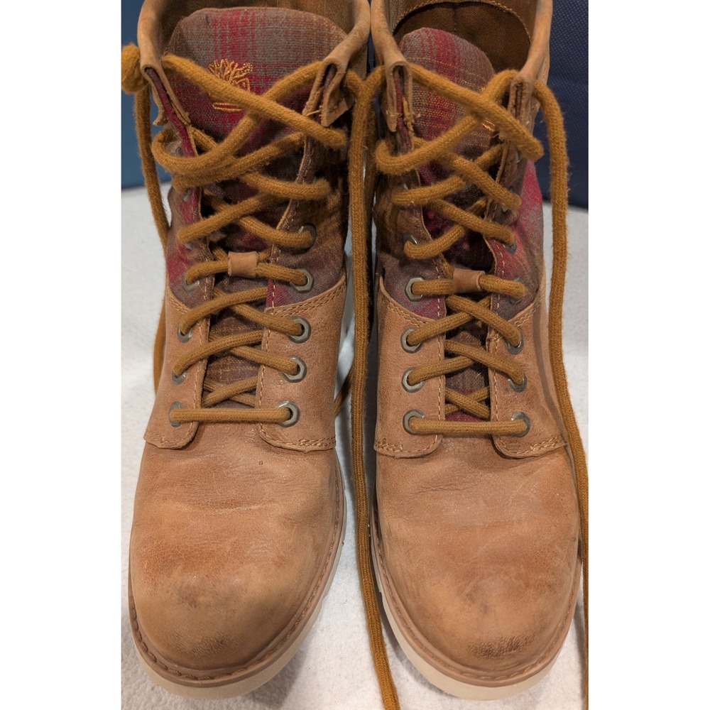 Timberland x Pendleton Boots Sz 7 Leather Plaid Wool Lace Up Gorpcore